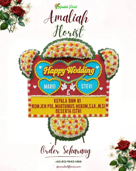 Papan Bunga Pernikahan Growong
